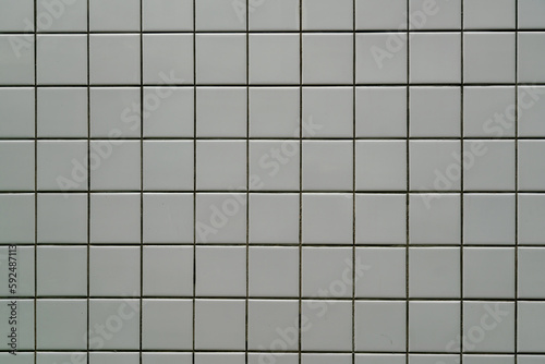 Vintage gray tile pattern wall, background and texture