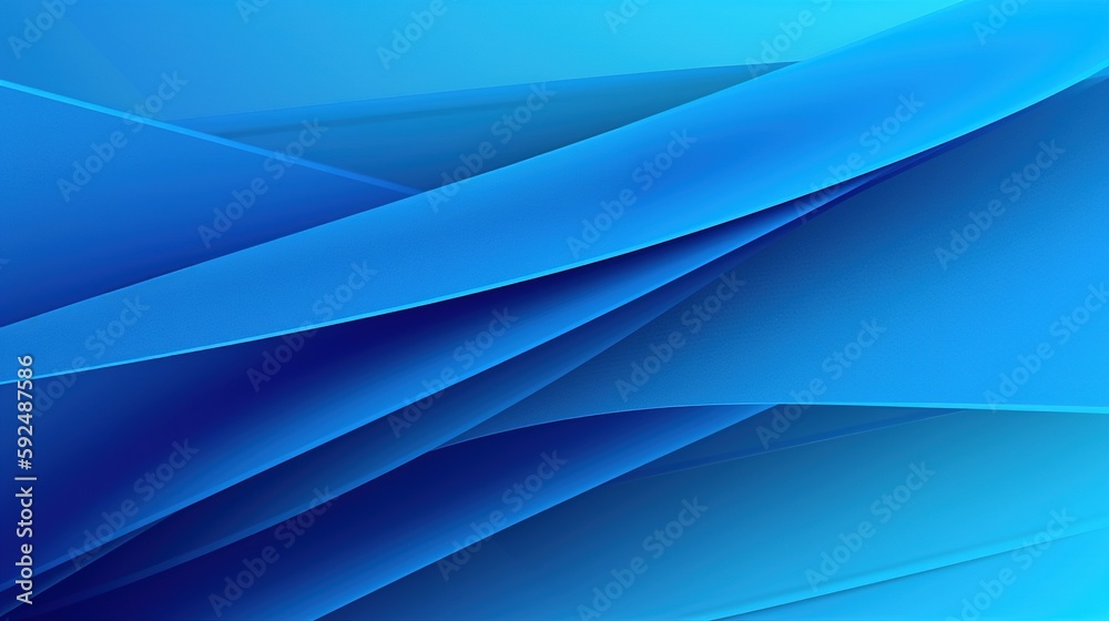 
abstract blue background with smooth lines and waves, 3d illustration.Generative Ai