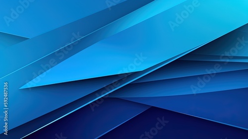 
abstract blue background with smooth lines and waves, 3d illustration.Generative Ai