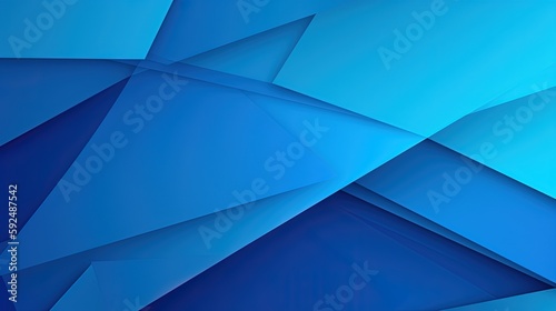  abstract blue background with smooth lines and waves, 3d illustration.Generative Ai