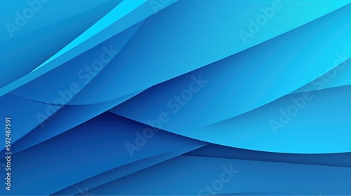  abstract blue background with smooth lines and waves  3d illustration.Generative Ai
