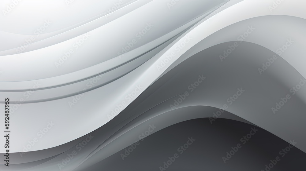 Obraz premium abstract background with smooth lines in gray colors, 3d illustration.Generative Ai