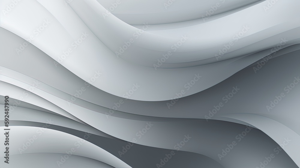 abstract background with smooth lines in gray colors, 3d illustration.Generative Ai abstract background with smooth lines in gray colors, 3d illustration.Generative Ai
