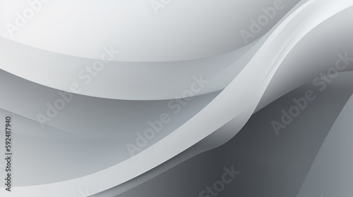 abstract background with smooth lines in gray colors, 3d illustration.Generative Ai