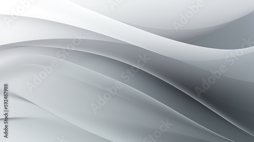 abstract background with smooth lines in gray colors, 3d illustration.Generative Ai