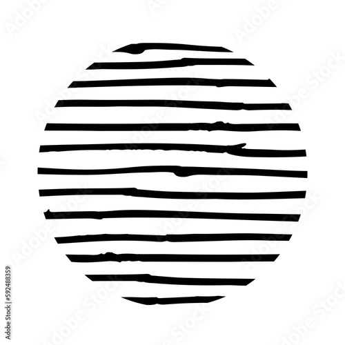 abstract line art pattern in round shape element