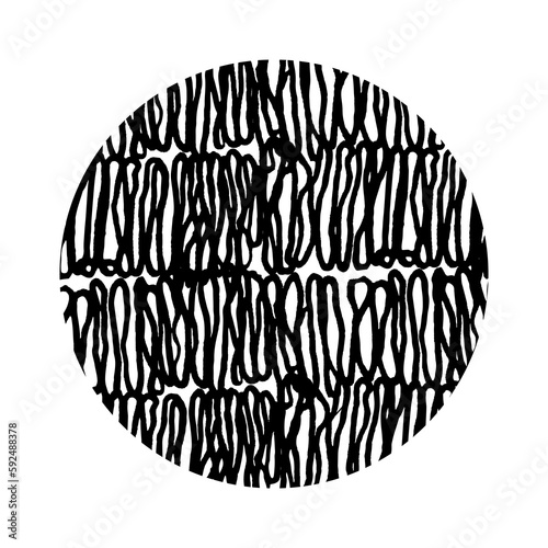 abstract round scribble element