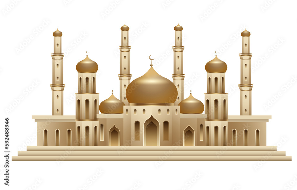 Fototapeta premium Realistic Mosque Clip art