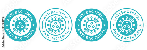 Kills 99.9% bacteria, germs and viruses . Antibacterial and antiviral defence, protection infection. Vector Illustration