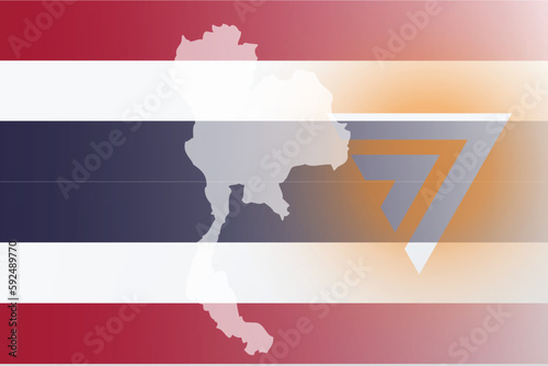 vector of thailand elections.  people character with box for vote and ballot papers.