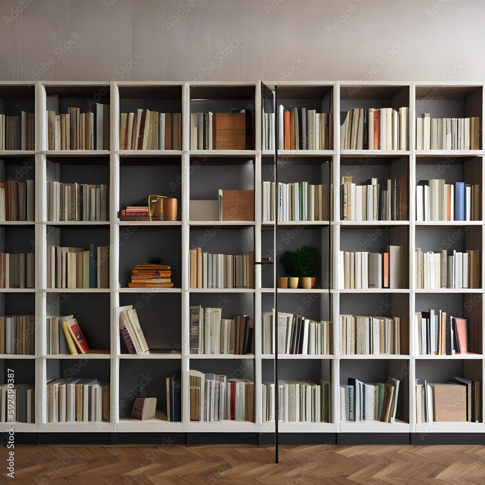 Room with a Bookcase271, Generative AI Room with a Bookcase271, Generative AI