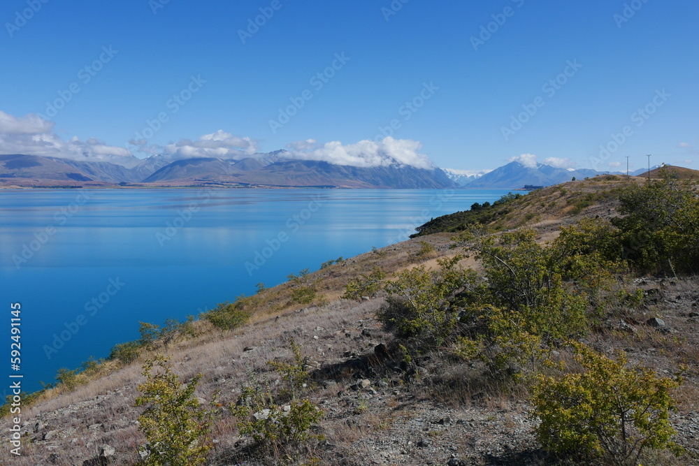 See Lake Tekapo in Neuseeland Alpen