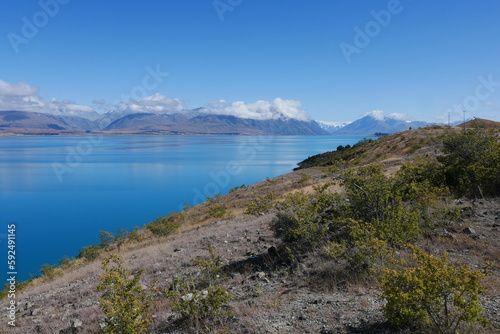 See Lake Tekapo in Neuseeland Alpen