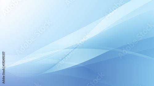 Abstract blue background with smooth lines and light effects.Generative Ai