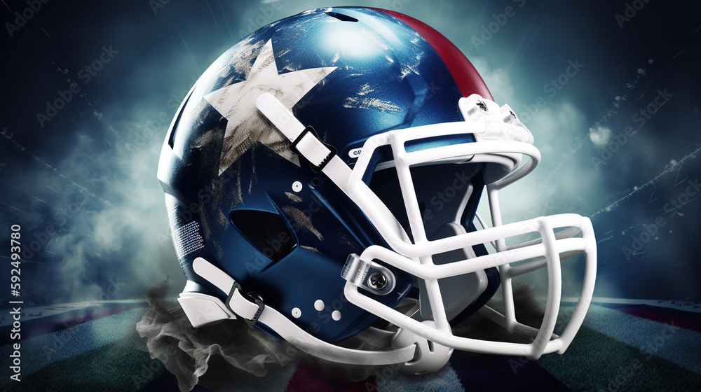 American football themed poster and wallpaper for Super Bowl featuring  football helmet Stock-Illustration | Adobe Stock