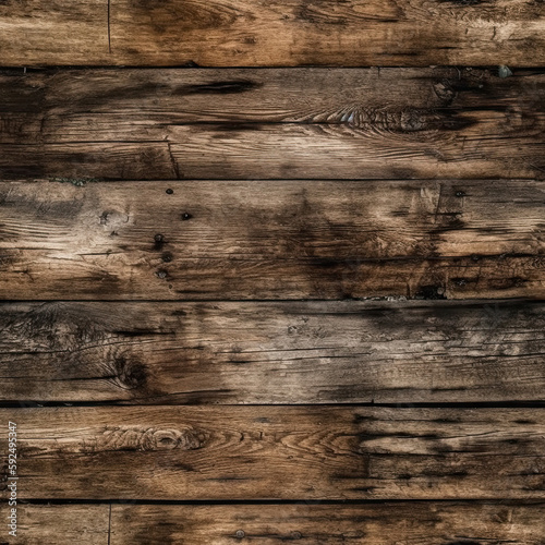 Seamless Wood Pattern, Boards, Rustic, Vintage. Pattern Fits Together Seamlessly. Generative AI