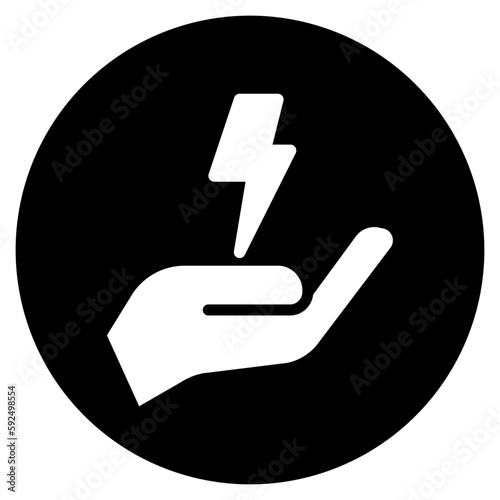 save energy glyph icon