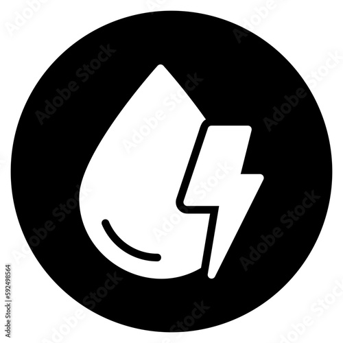 water energy glyph icon