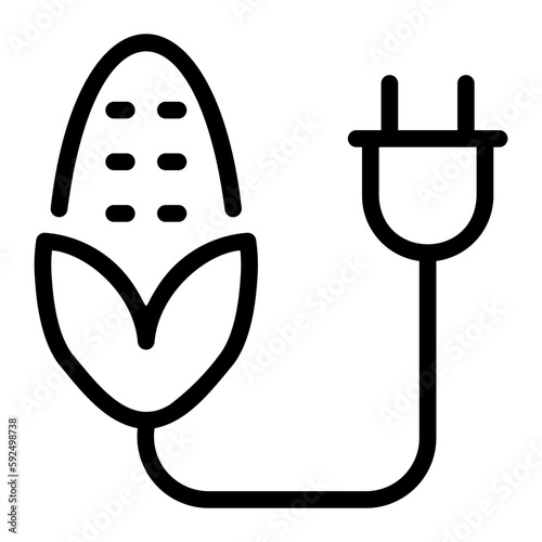 biomass line icon