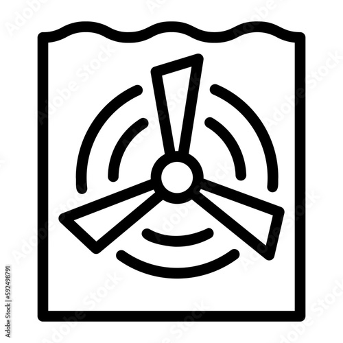 tidal power line icon