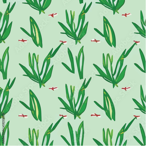 cute simple water spinach pattern, cartoon, minimal, decorate blankets, carpets, for kids, theme print design
