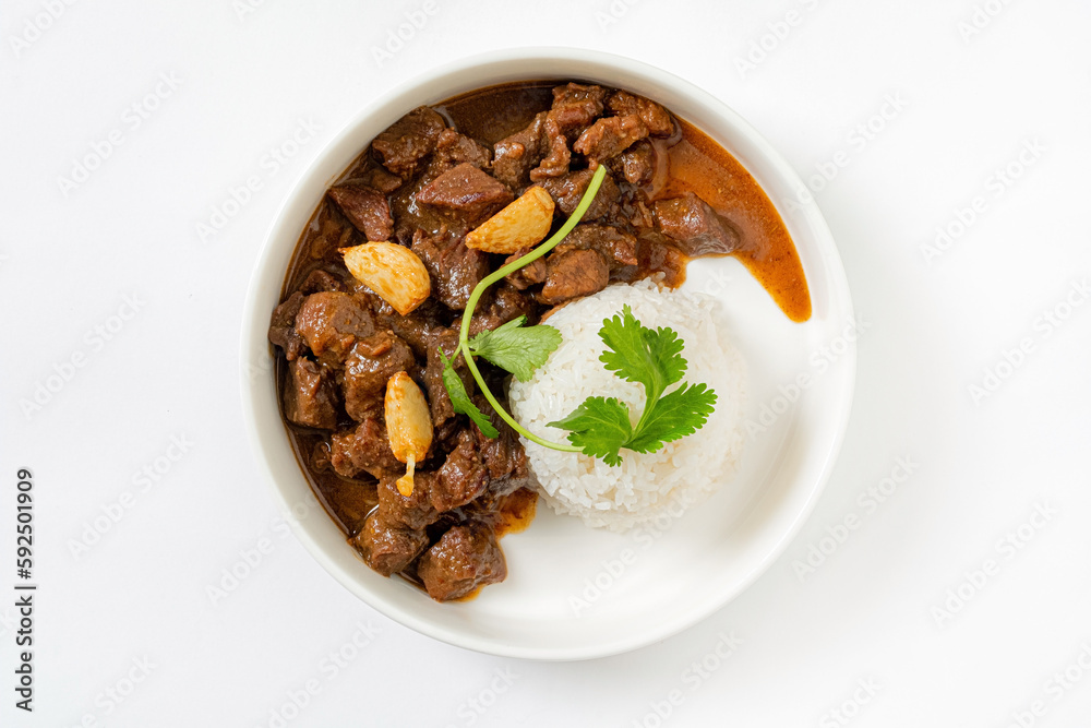 rice with pork and sauce rice with pork and sauce
