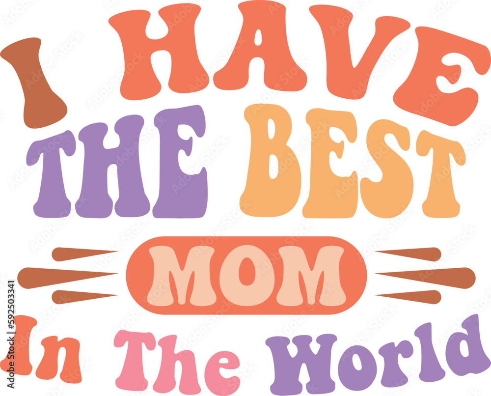 Mother's Day Retro groovy SVG Design