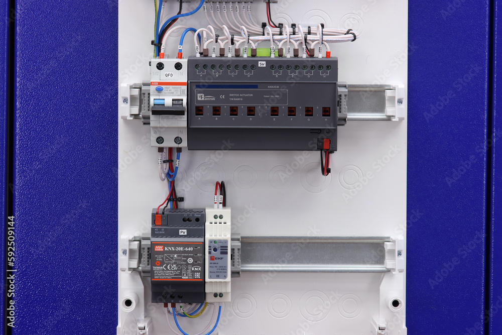 The Tantron relay module for controlling lighting groups is installed ...