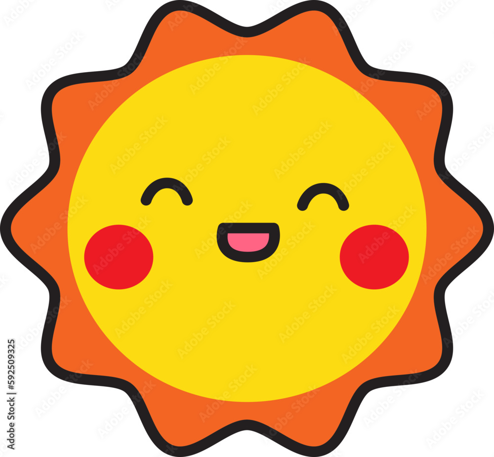 Fototapeta premium Cute Sun