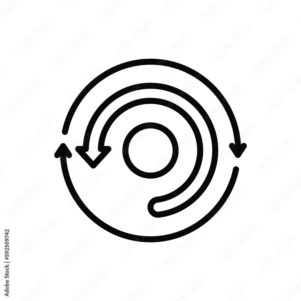 Black line icon for undo Black line icon for undo