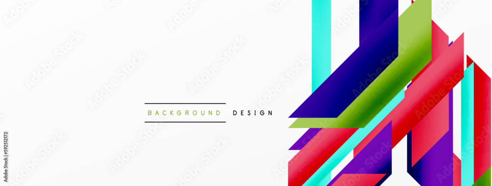 Minimal geometric abstract background. Dynamic 3d lines composition. Trendy techno business template for wallpaper, banner, background or landing Minimal geometric abstract background. Dynamic 3d lines composition. Trendy techno business template for wallpaper, banner, background or landing