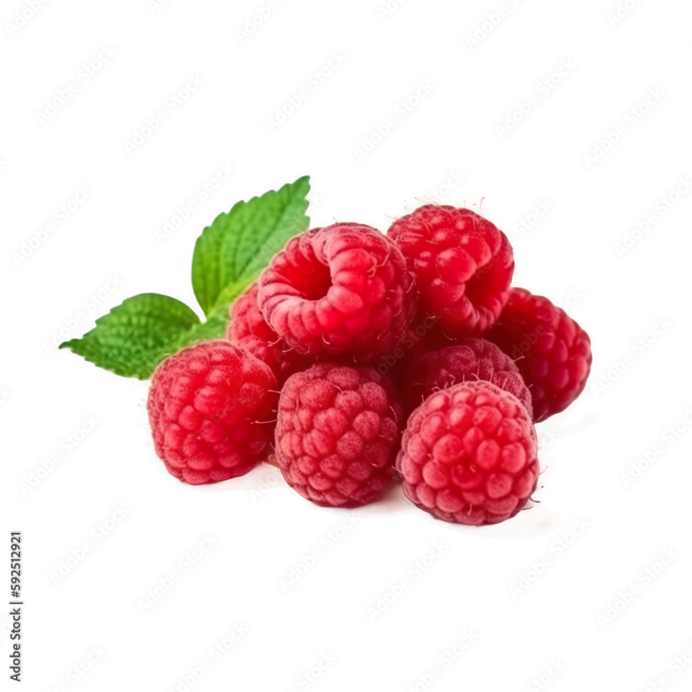 raspberries on transparent background, Generative Ai raspberries on transparent background, Generative Ai