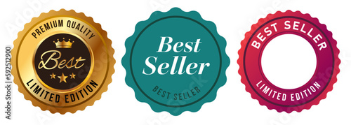 Best seller limited edition banner tag emblem stamp golden green tosca