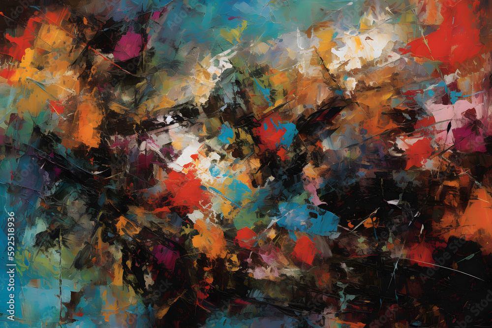 Fototapeta premium abstract painting Generative AI