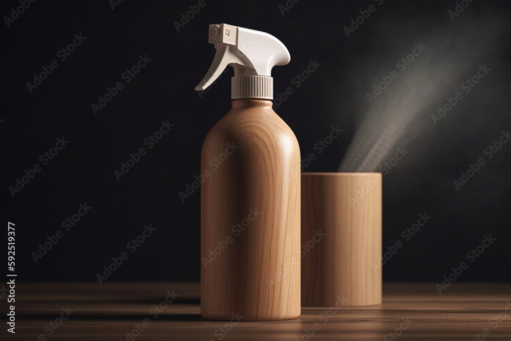 spray bottle display on black background spray bottle display on black background