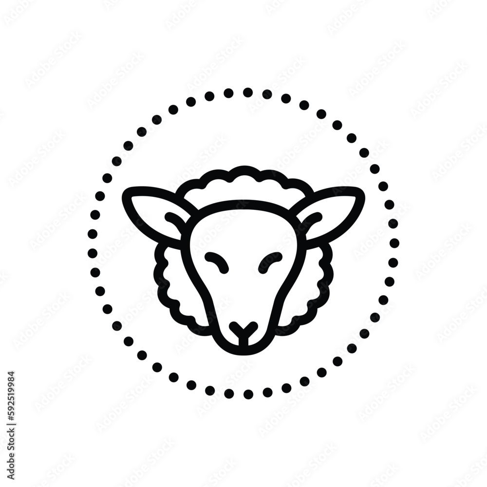 Black line icon for head Black line icon for head