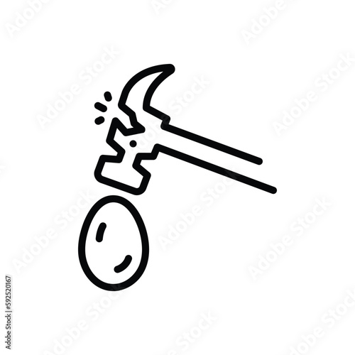 Black line icon for robust  