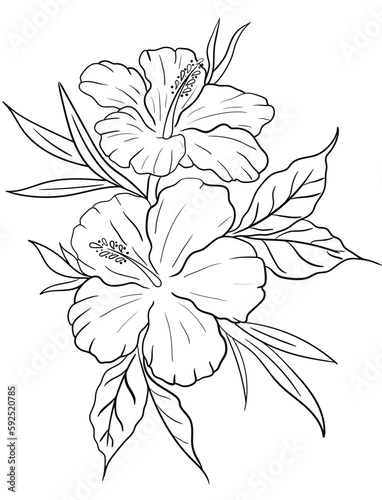 Enjoy the beauty of nature with Blossoming Beauty, a coloring page featuring a stunning outline illustration of a variety of flowers. Let your creativity bloom as you bring these delicate petals.