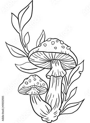 Get lost in a world of enchantment and wonder with Magical Mushrooms, a whimsical coloring page featuring an intricate illustration of an enchanted mushroom grove. Let your imagination run wild.