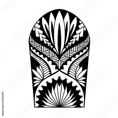 Wrap around arm polynesian tattoo design. Pattern aboriginal samoan. illustration EPS10