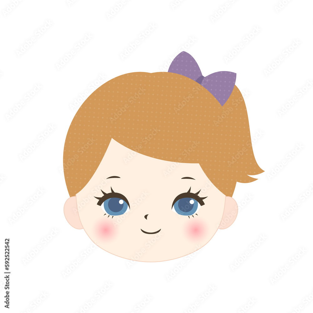 笑顔のかわいい女の子の顔