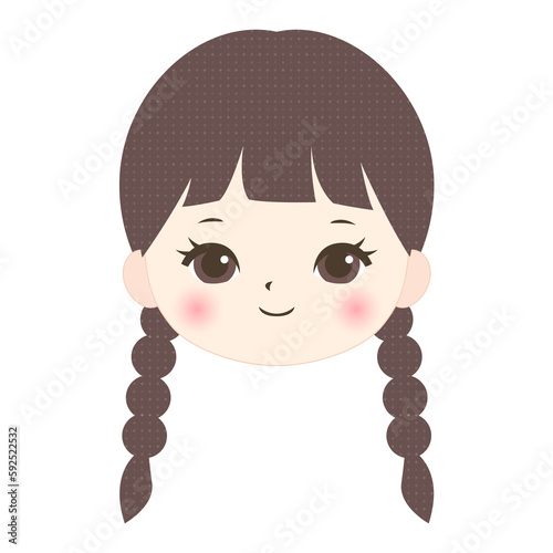 笑顔のかわいい女の子の顔