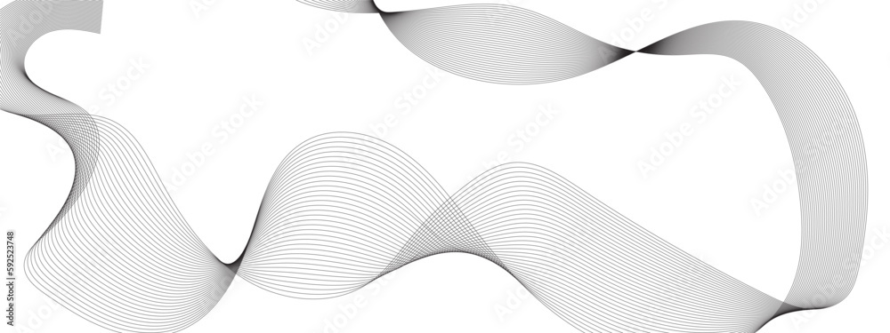 Abstract wavy grey curve lines background. Abstract wavy grey curve lines background.