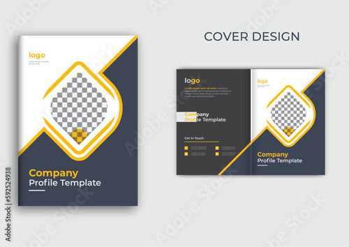 Corporate company profile cover page or business brochure cover design template.