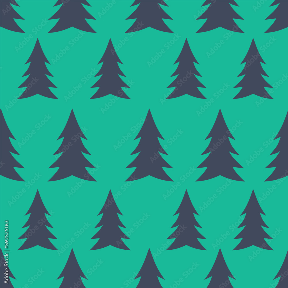 seamless pattern with fir trees