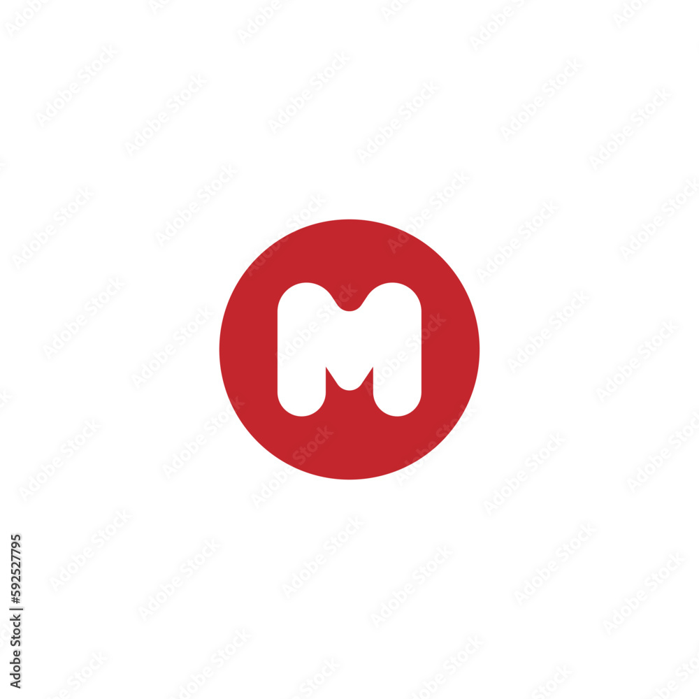 Fototapeta premium Letter M line logo design