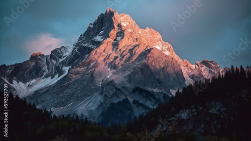 sunrise over the mountains