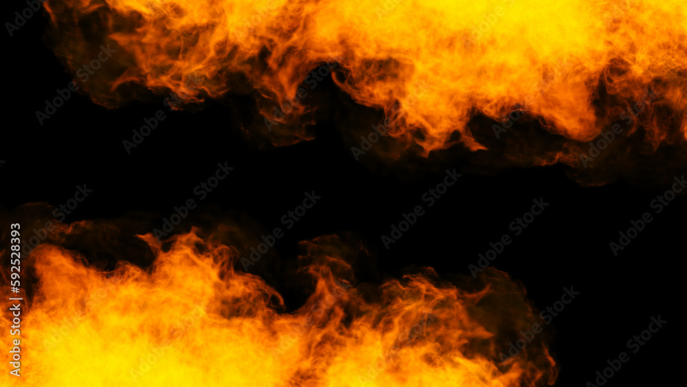 Fire abstract on black background