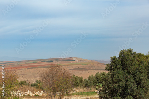  landscape with blue sky in northern Israel