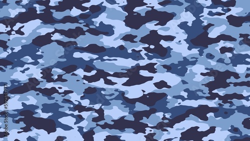 Foto Blue camouflage. Military camouflage.